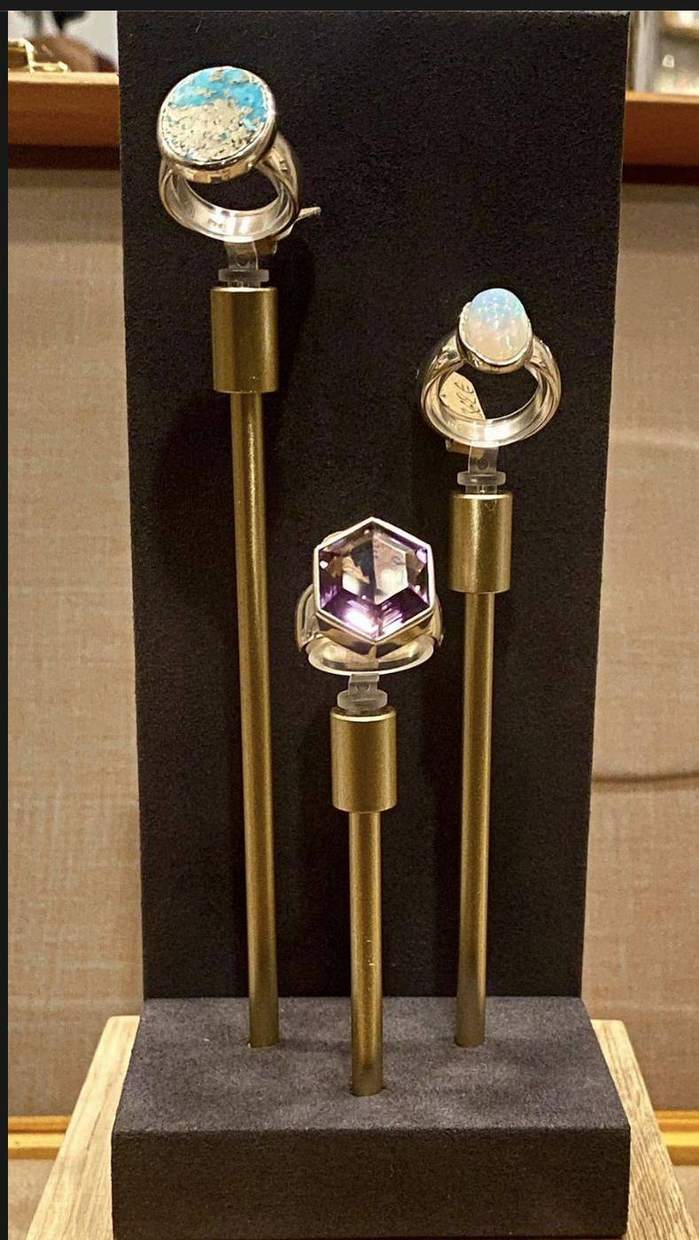 Bagues en argent et pierres